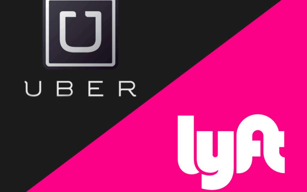 Uber and Lyft logos